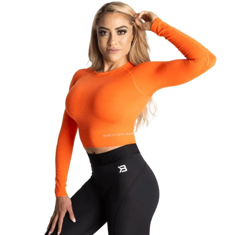 Better Bodies Rib Seamless Crop LS Sunset Melange