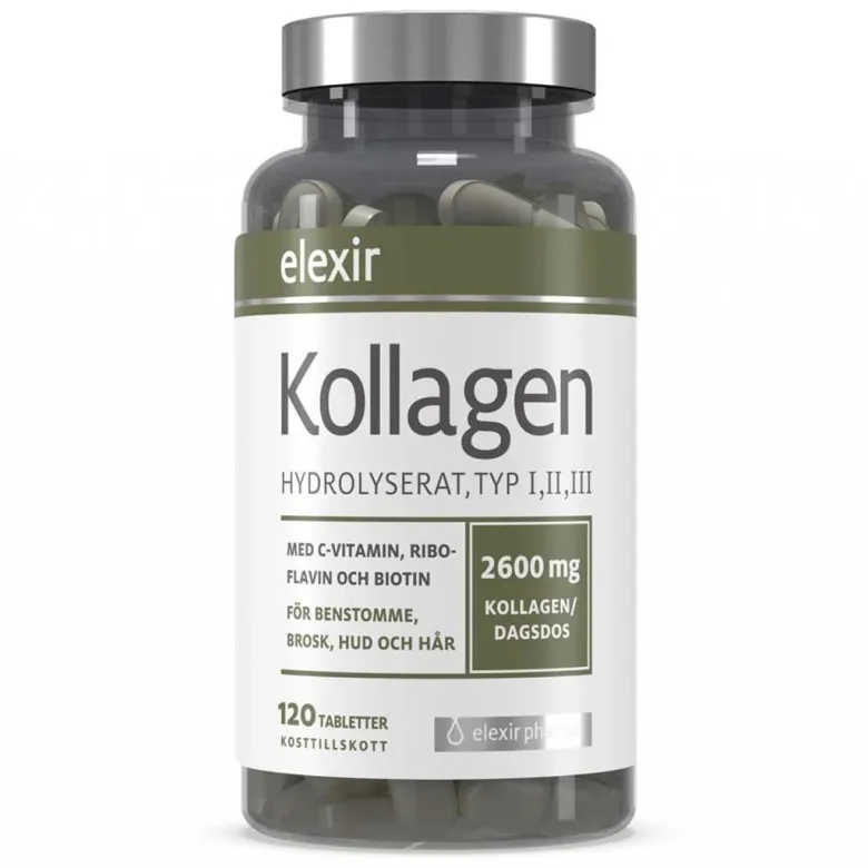 Elexir Pharma Kollagen Hydrolyserat 120 tabs