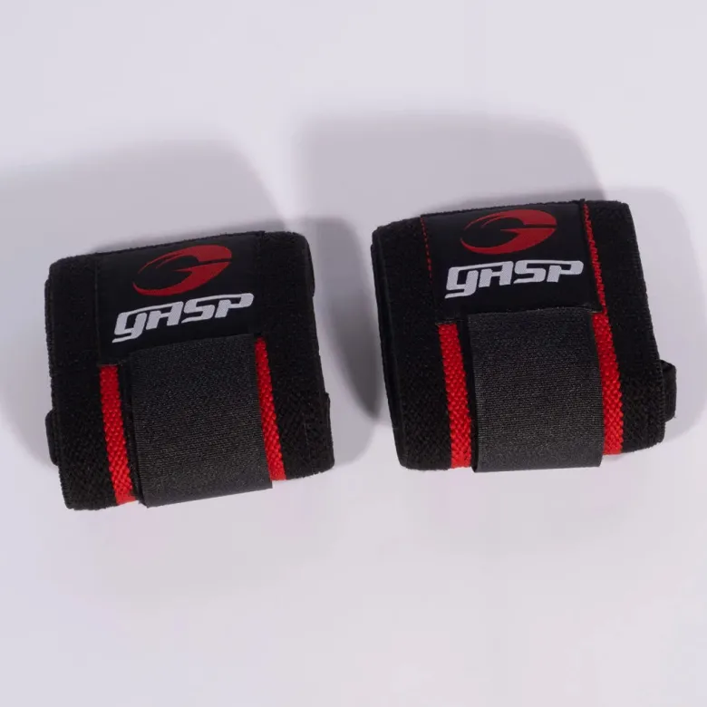 GASP Hardcore Wrist Wraps Black/Red