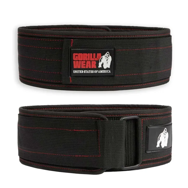 Gorilla Wear 4 Inch Nylon Belt Black/Red