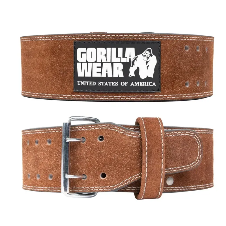 Gorilla Wear 4 Inch Powerlifting Belt Brown