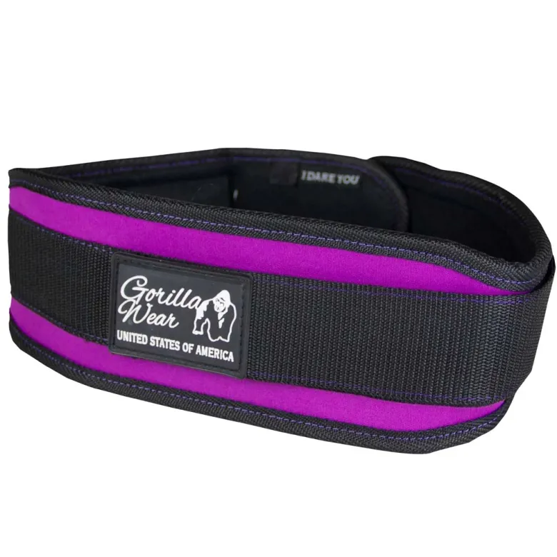 Gorilla Wear 4 Inch Women's Lifting Belt Black/Purple