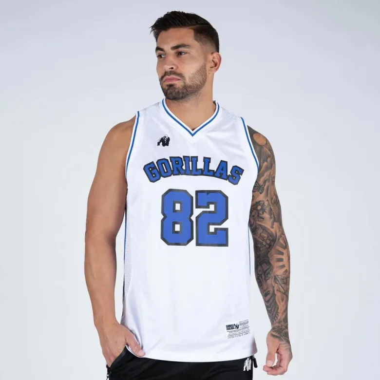 Gorilla Wear San Mateo Jersey Tank Top white/blue