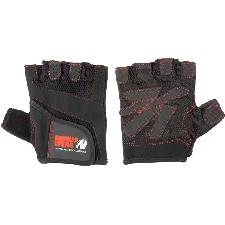 Gorilla Wear Womens Fitness Gloves Black/Red