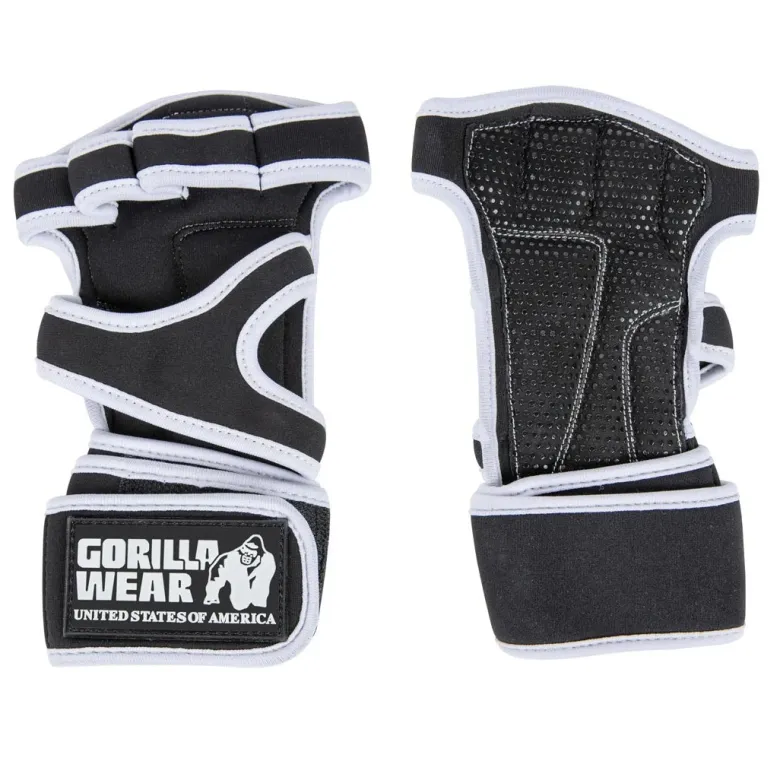 Gorilla Wear Yuma Weightlifting Workout Gloves Black/White