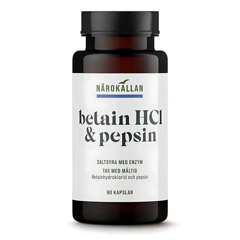Närokällan Betain HCL pepsin 90 caps