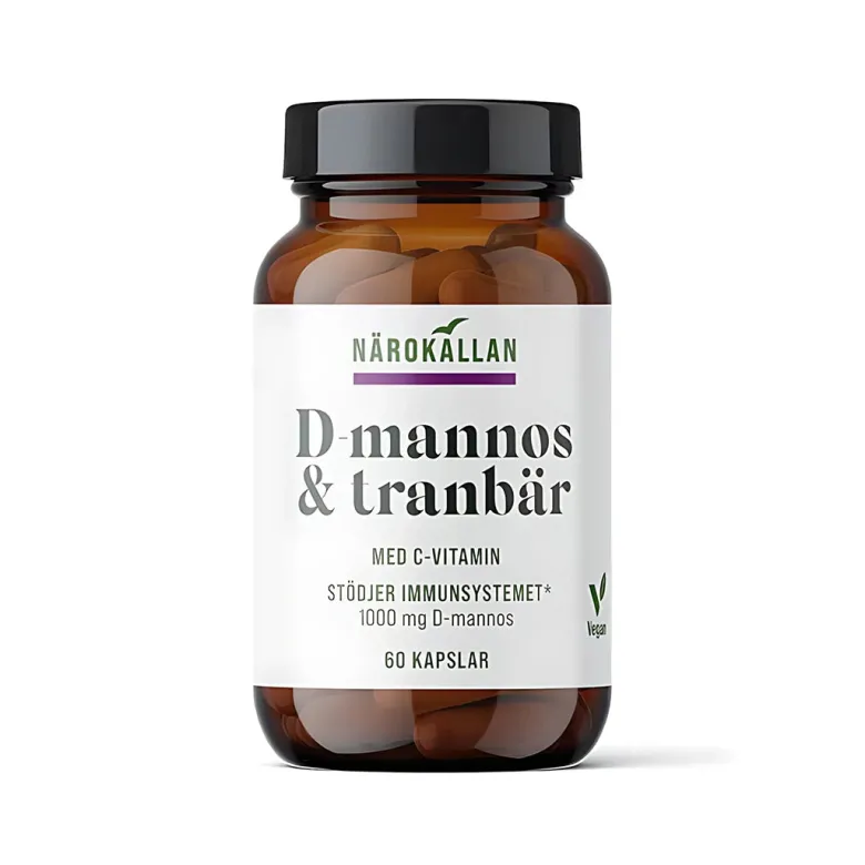 Närokällan D-mannos + Tranbär 60 caps