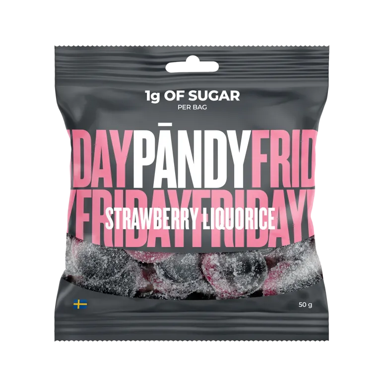 Pändy Candy Strawberry/Liquorice 50 g