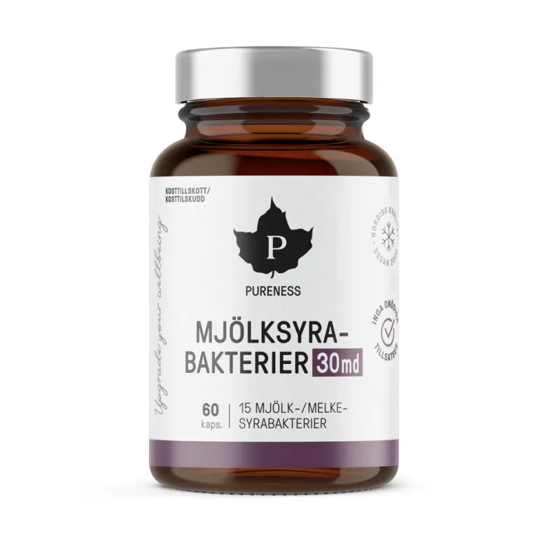 Pureness Mjölksyrabakterier 30 md 60 caps