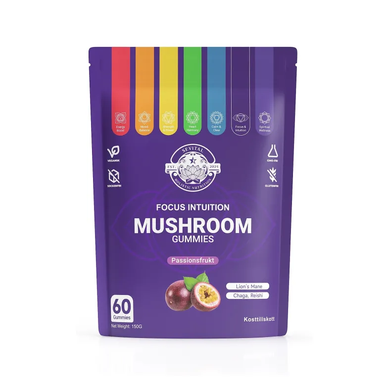 Sevital Mushroom Gummies 60 st Passionsfrukt