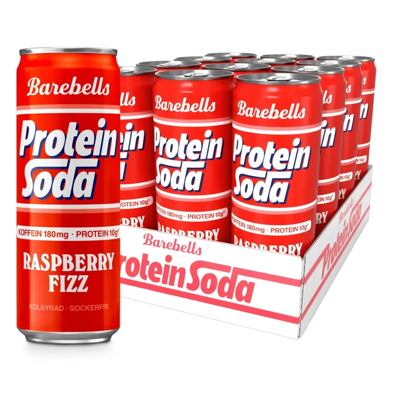 12 x Barebells Protein Soda 355 ml Raspberry Fizz