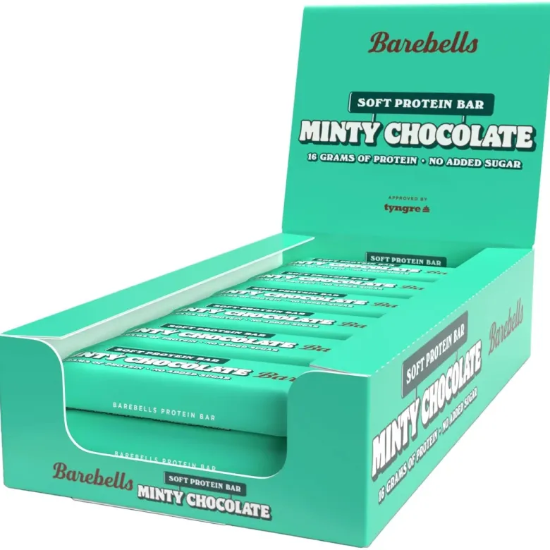 12 x Barebells Soft Bar 55 g Minty Chocolate