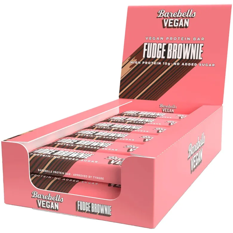 12 x Barebells Vegan Protein Bar 55 g Fudge Brownie