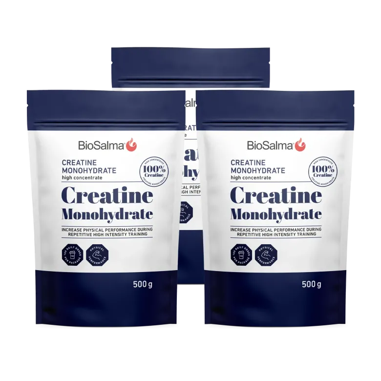 3 x BioSalma Creatine Monohydrat 500 g