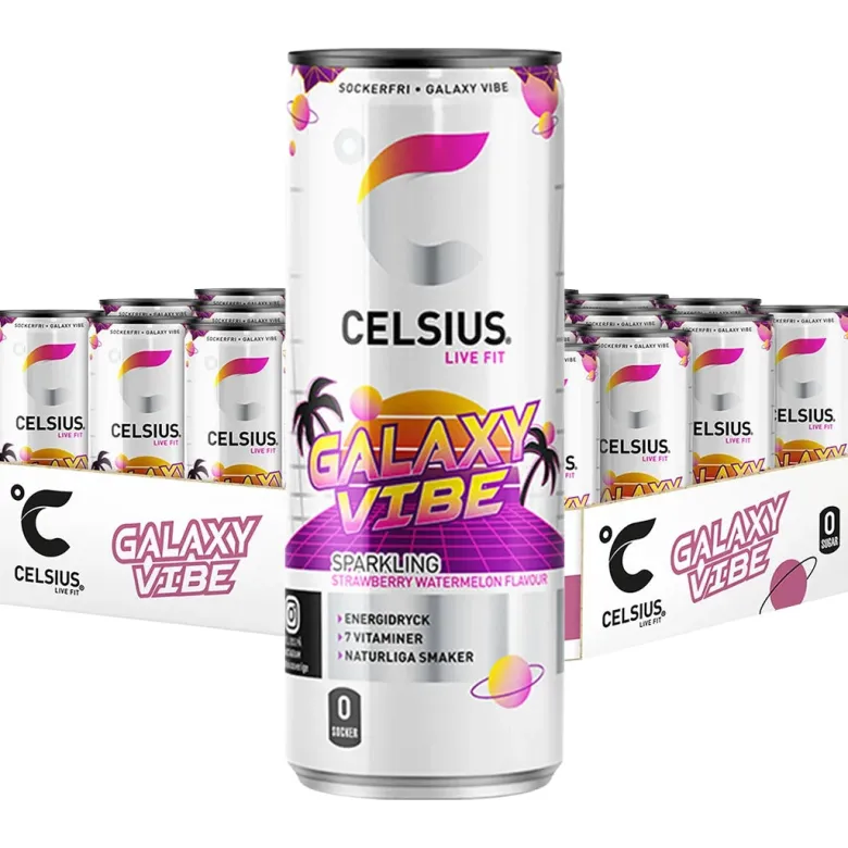 24 x Celsius 355 ml Galaxy Vibe - Watermelon Strawberry SUPER DEAL
