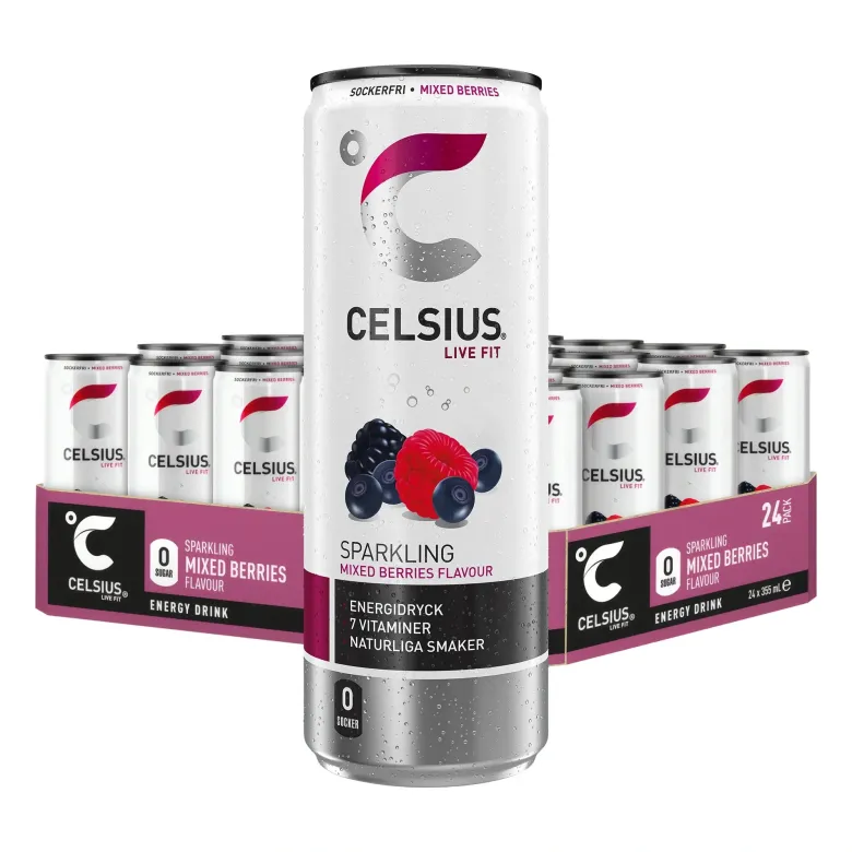 24 x Celsius 355 ml Mixed Berries