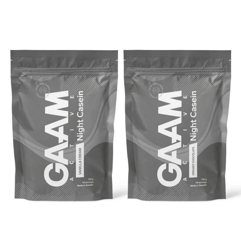 2 x GAAM Active Night Casein Kaseinprotein 750 g