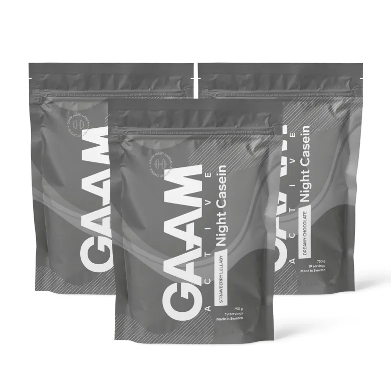 3 x GAAM Active Night Casein Kaseinprotein 750 g