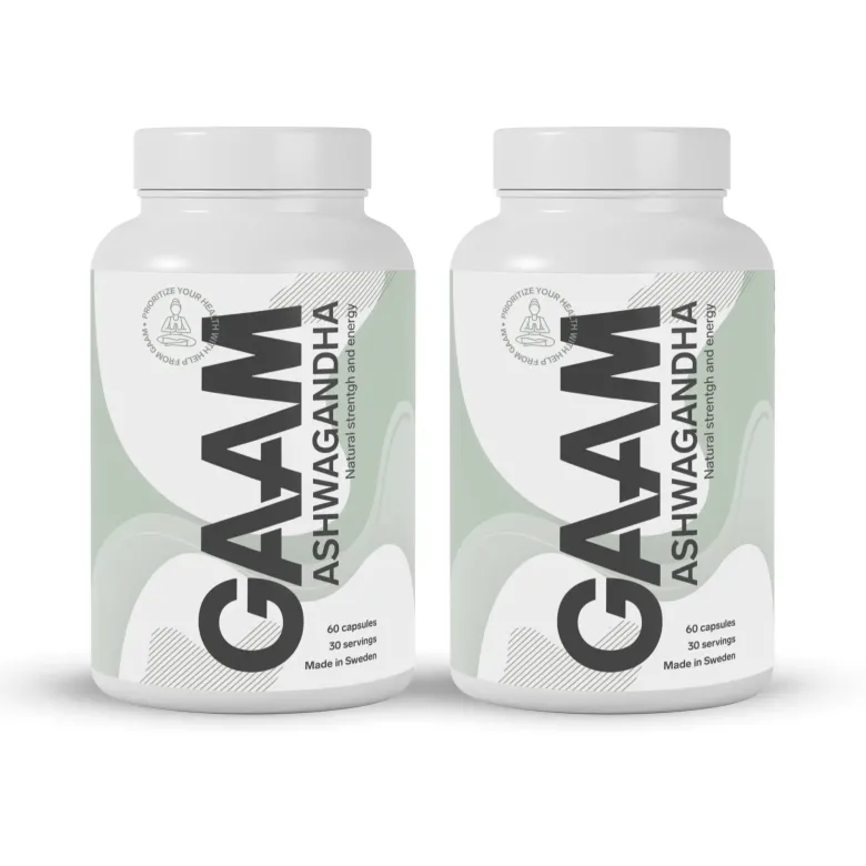 2 x GAAM Ashwagandha 60 caps