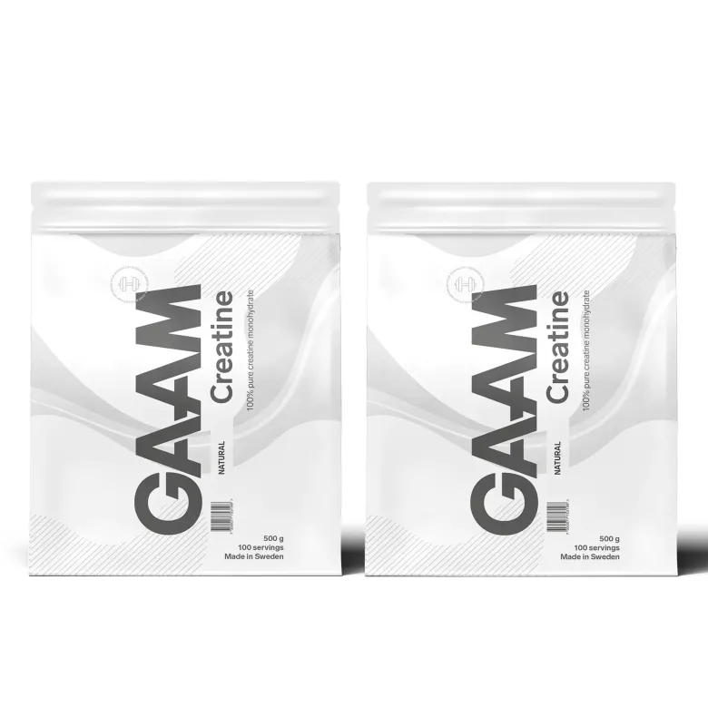 2 x GAAM Creatine Monohydrate 500 g