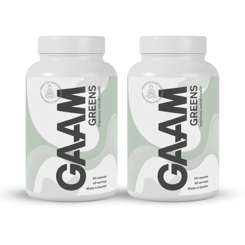 2 x GAAM Greens 60 Caps