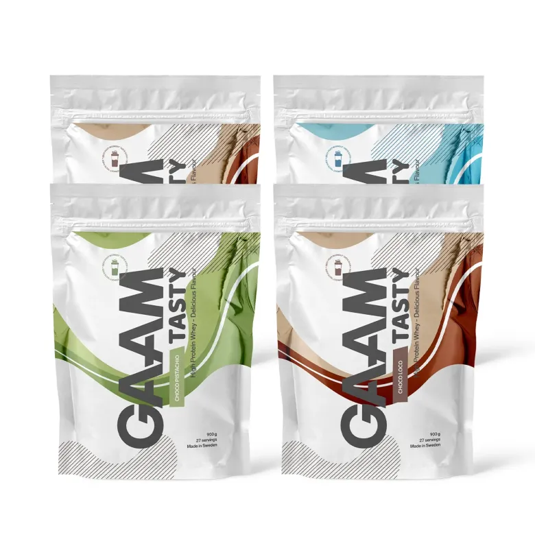 4 x GAAM Tasty Whey Proteinpulver 900 g