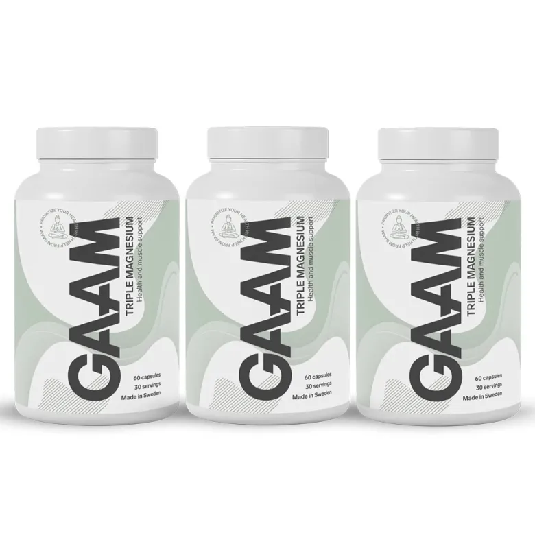 3 x GAAM Triple Magnesium 60 caps