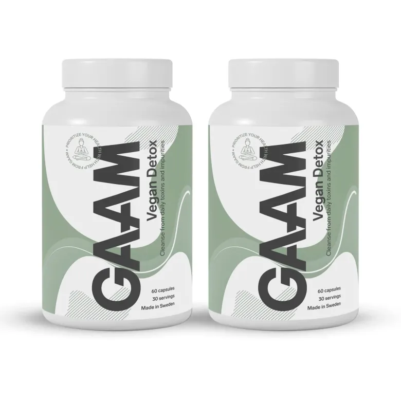 2 x GAAM Vegan Detox 60 caps