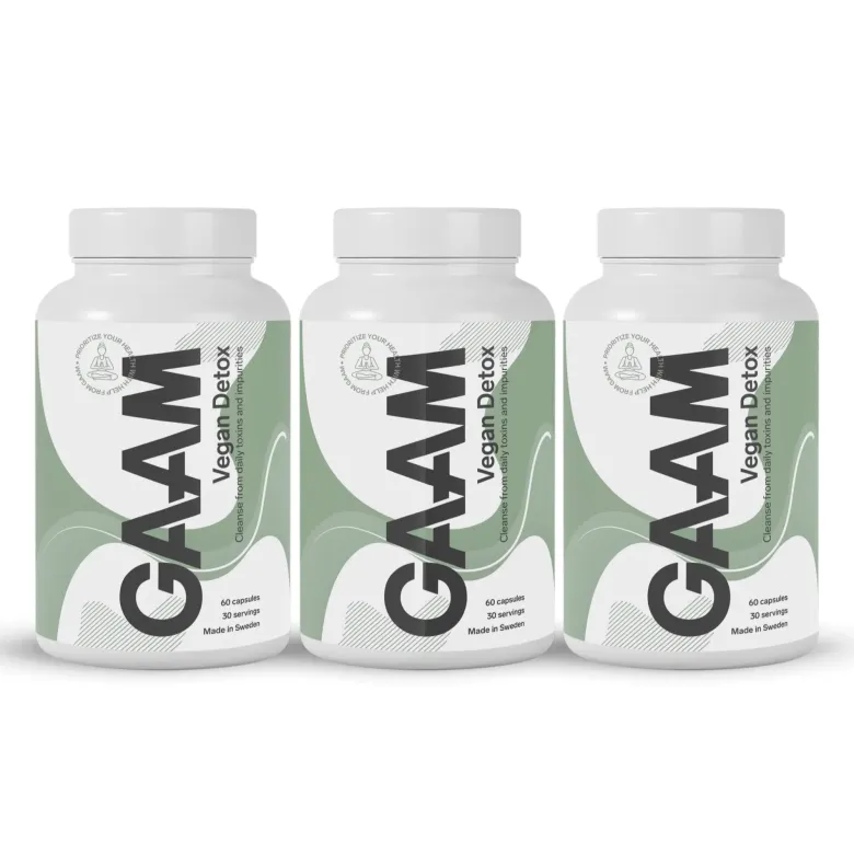 3 x GAAM Vegan Detox 60 caps