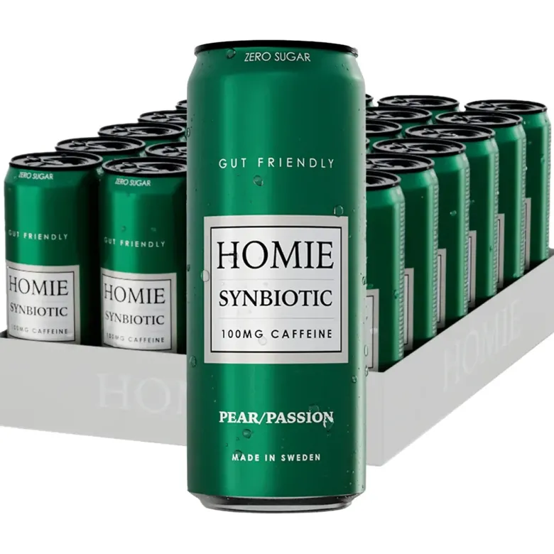 24 x Homie Wake Up Synbiotic 330 ml Pear Passion