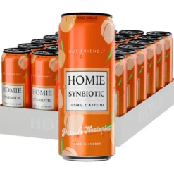 24 x Homie Wake Up Synbiotic 330 ml Peach Nectarine