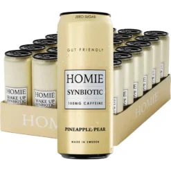 24 x Homie Wake Up Synbiotic 330 ml Pineapple Pear