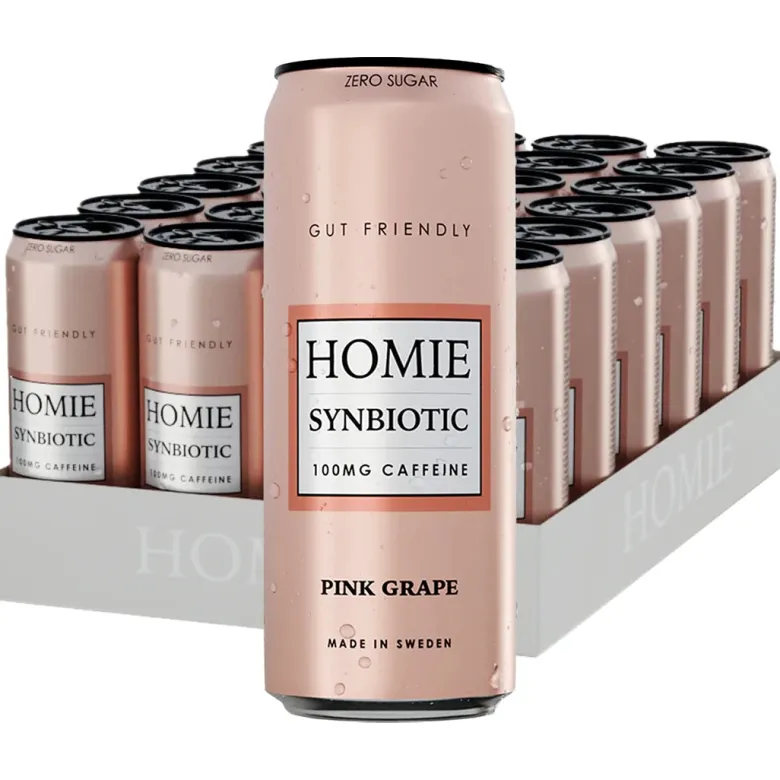 24 x Homie Wake Up Synbiotic 330 ml Pink Grapefruit