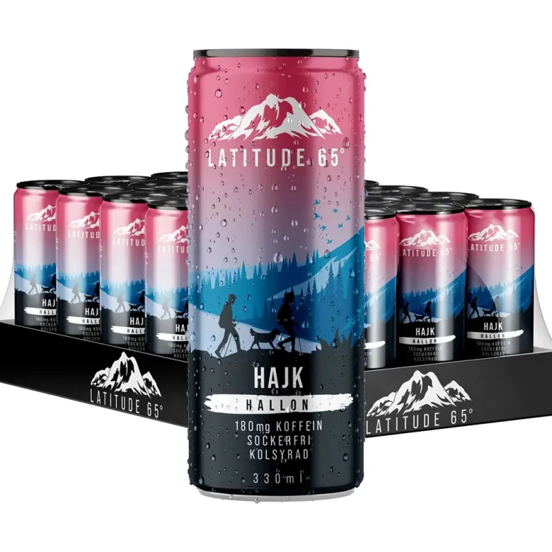 24 x Latitude 65 330 ml HAJK - Hallon