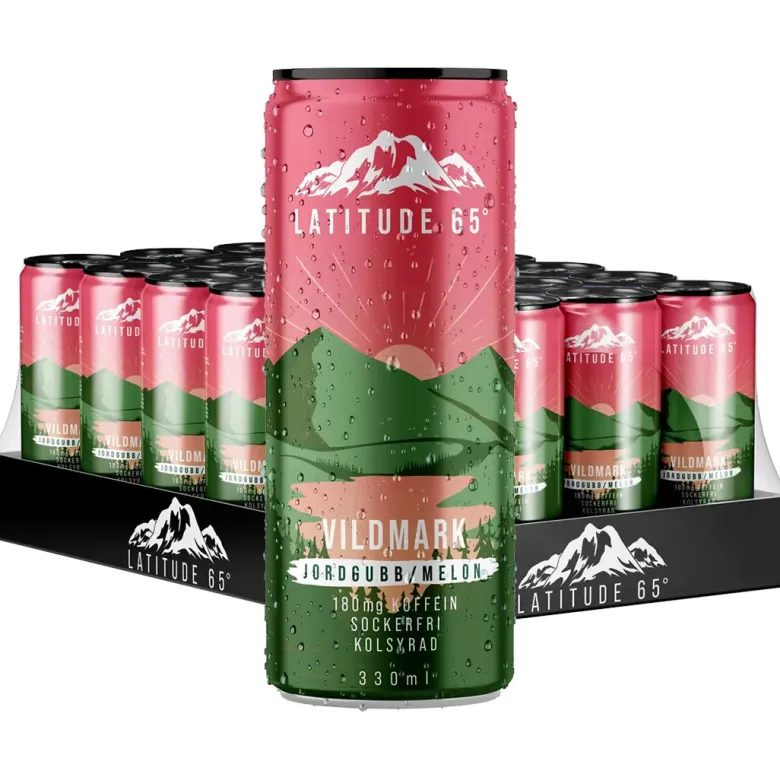 24 x Latitude 65 330 ml Vildmark - Jordgubb & Melon