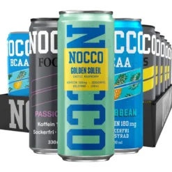 24 x NOCCO BCAA / BCAA+ / FOCUS 330 ml / NOCCO FLAK Mixflak