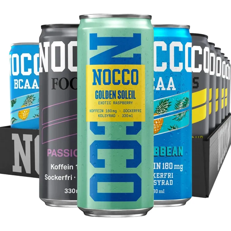 24 x NOCCO BCAA / BCAA+ / FOCUS 330 ml / NOCCO FLAK Mixflak