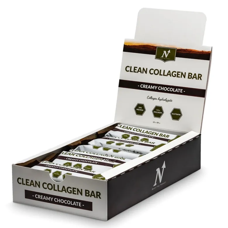 12 x Nyttoteket Clean Collagen Bar 50 g Creamy Chocolate