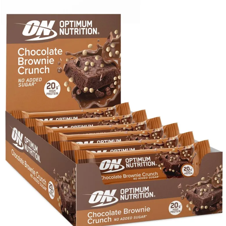 10 x Optimum Nutrition Protein Bar 65 g Chocolate Brownie Crunch