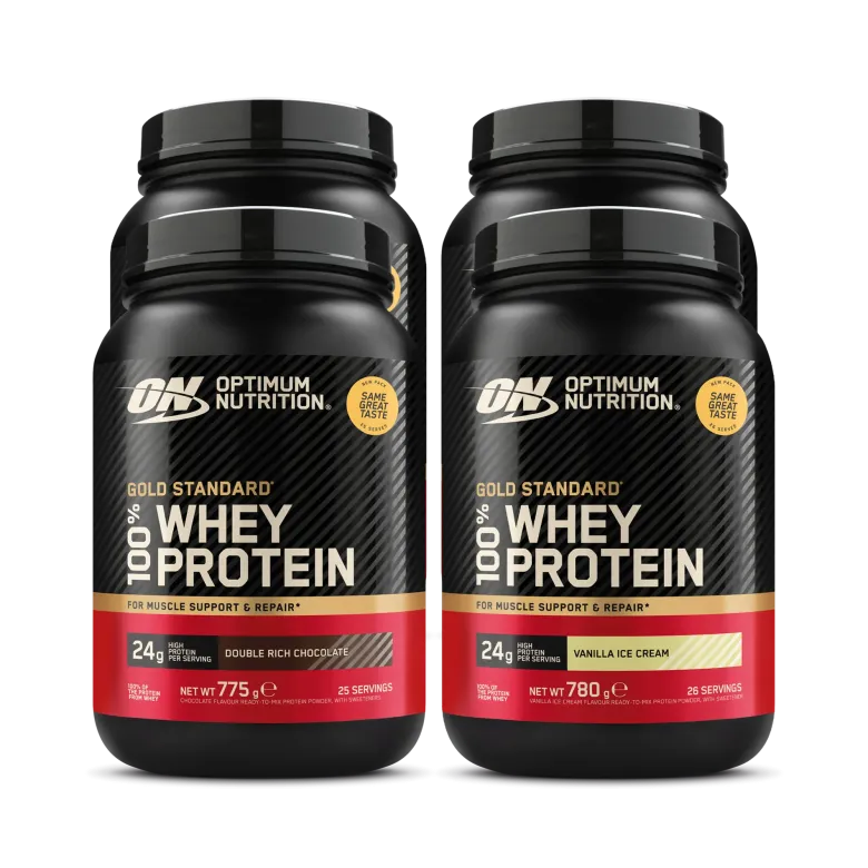 4 x Optimum Nutrition 100% Whey Gold Standard 775 g