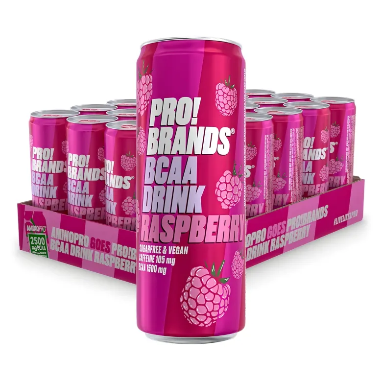 24 x Pro Brands BCAA Drink 330 ml Raspberry