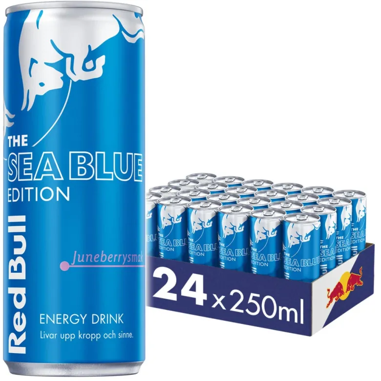 24 x Red Bull Energidryck 250 ml Sea Blue Edition - Juneberry
