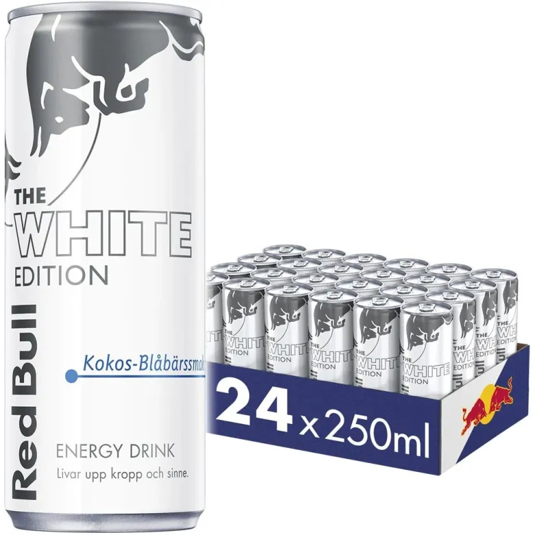 24 x Red Bull Energidryck 250 ml White Edition - Kokos Blåbär