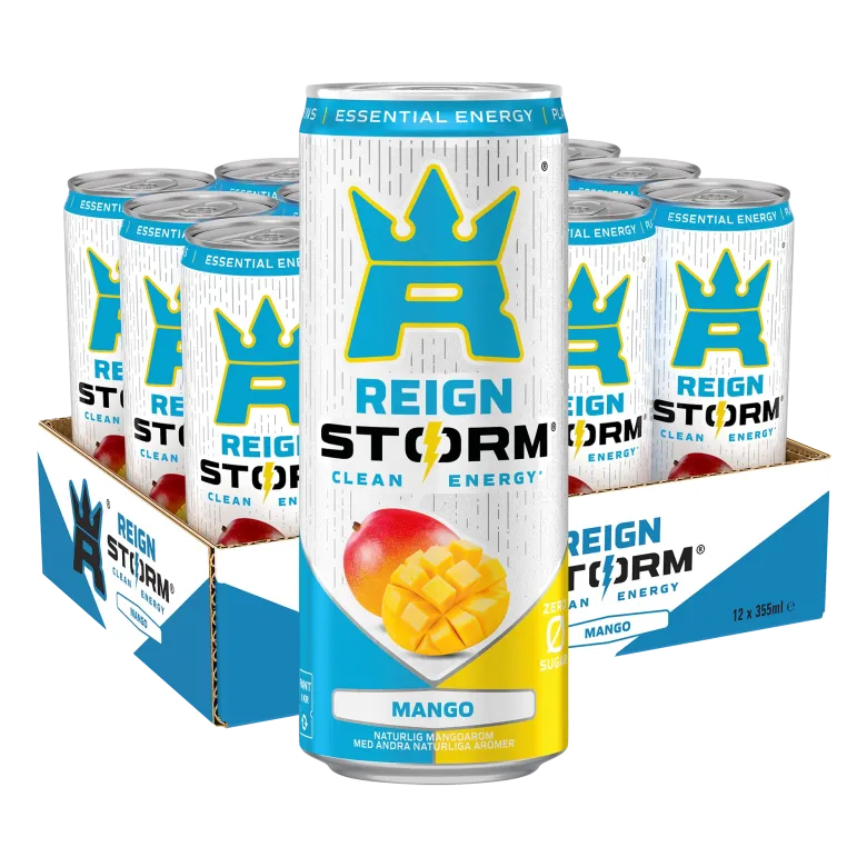12 x Reign Storm Energy 355 ml Mango