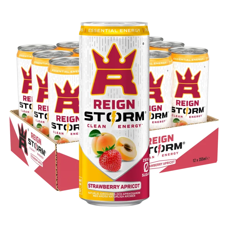 12 x Reign Storm Energy 355 ml Strawberry Apricot