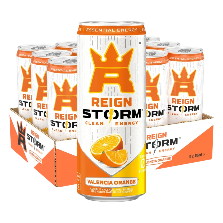 12 x Reign Storm Energy 355 ml Valencia Orange