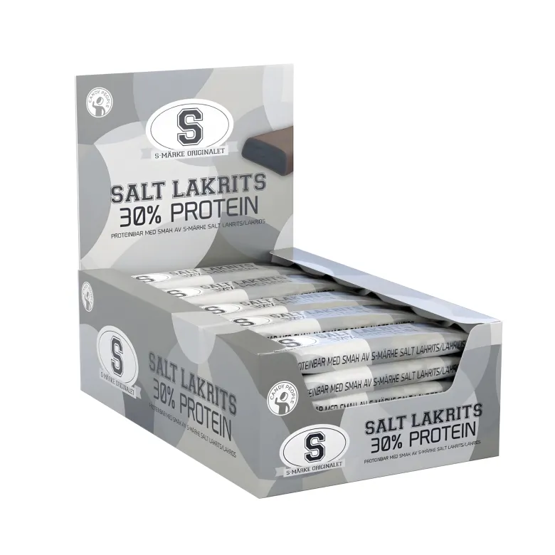 20 x S-märke Proteinbar 35 g Salt Lakrits