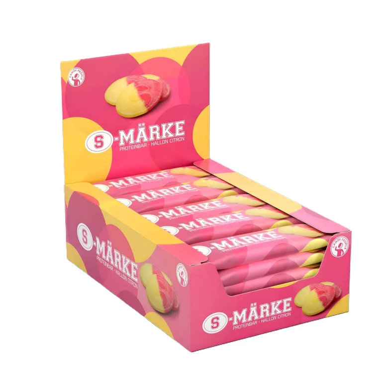 20 x S-märke Proteinbar 35 g Sura S Hallon & Citron