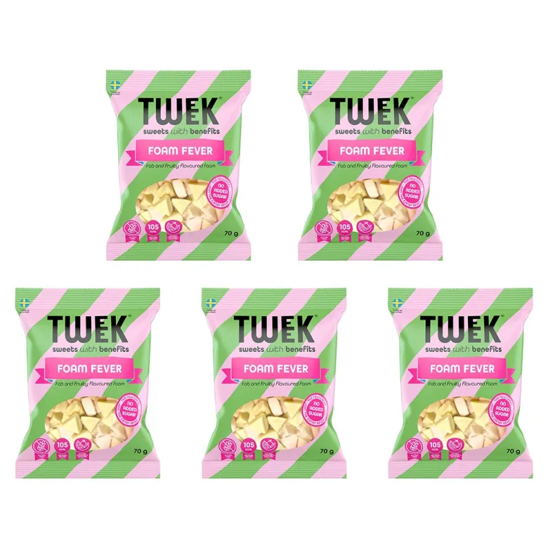 5 x Tweek Sweets 70 g Foam Fever