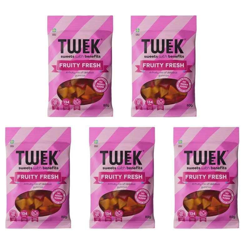 5 x Tweek Sweets 80 g Fruity Fresh